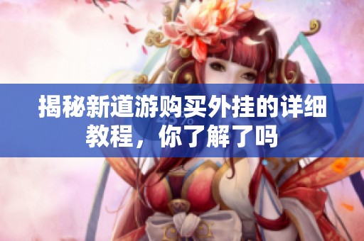 揭秘新道游购买外挂的详细教程，你了解了吗