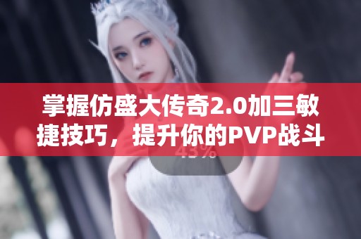 掌握仿盛大传奇2.0加三敏捷技巧，提升你的PVP战斗力