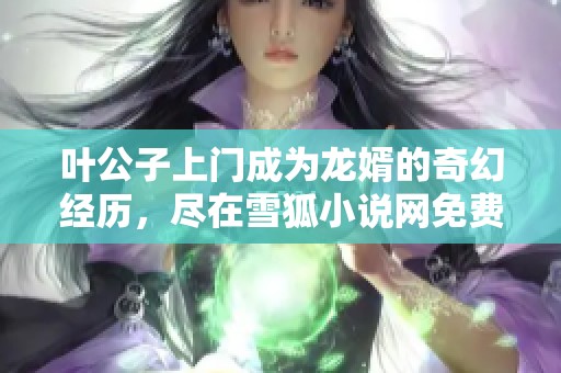 叶公子上门成为龙婿的奇幻经历，尽在雪狐小说网免费阅读