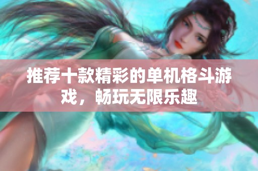 推荐十款精彩的单机格斗游戏，畅玩无限乐趣