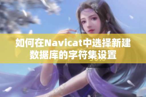 如何在Navicat中选择新建数据库的字符集设置