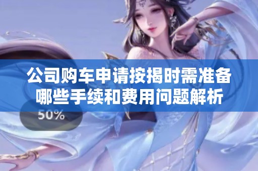 公司购车申请按揭时需准备哪些手续和费用问题解析