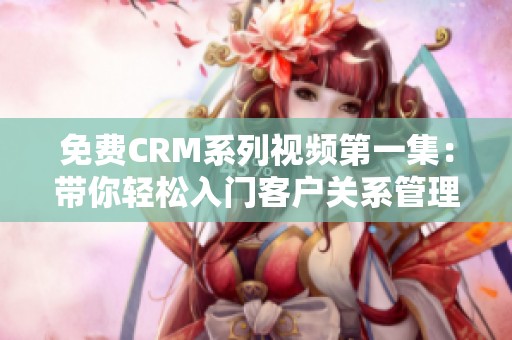 免费CRM系列视频第一集：带你轻松入门客户关系管理