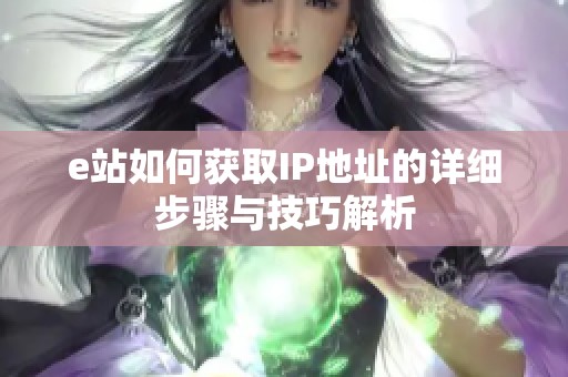 e站如何获取IP地址的详细步骤与技巧解析