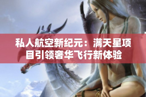 私人航空新纪元：满天星项目引领奢华飞行新体验