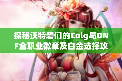 探秘沃特碧们的Colg与DNF全职业徽章及白金选择攻略