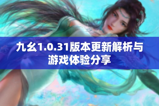 九幺1.0.31版本更新解析与游戏体验分享