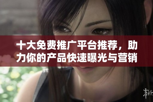 十大免费推广平台推荐，助力你的产品快速曝光与营销
