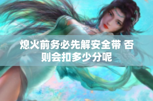 熄火前务必先解安全带 否则会扣多少分呢
