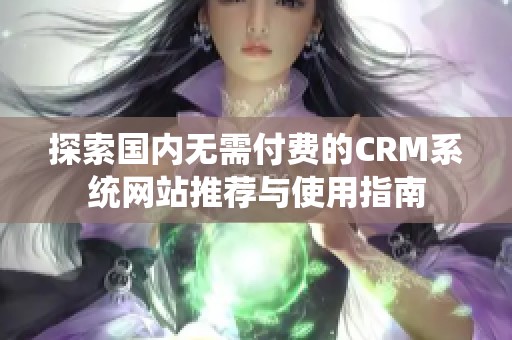 探索国内无需付费的CRM系统网站推荐与使用指南