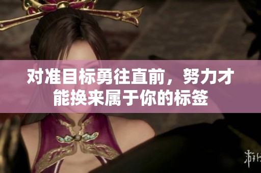 对准目标勇往直前，努力才能换来属于你的标签