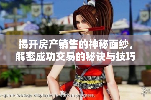揭开房产销售的神秘面纱，解密成功交易的秘诀与技巧