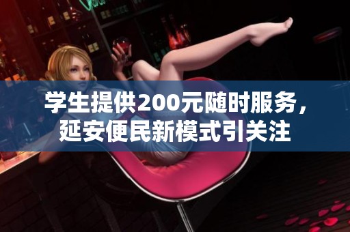 学生提供200元随时服务，延安便民新模式引关注