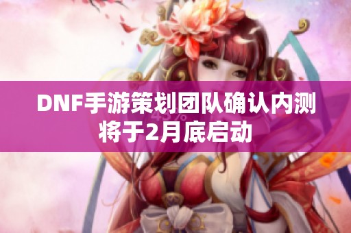 DNF手游策划团队确认内测将于2月底启动