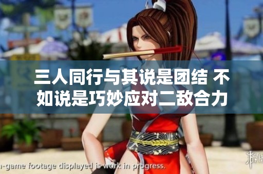 三人同行与其说是团结 不如说是巧妙应对二敌合力