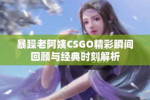 暴躁老阿姨CSGO精彩瞬间回顾与经典时刻解析