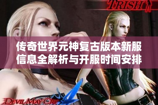 传奇世界元神复古版本新服信息全解析与开服时间安排