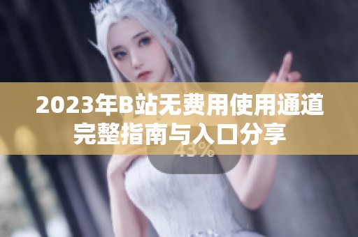 2023年B站无费用使用通道完整指南与入口分享