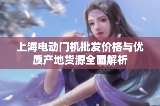 上海电动门机批发价格与优质产地货源全面解析
