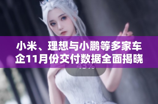 小米、理想与小鹏等多家车企11月份交付数据全面揭晓