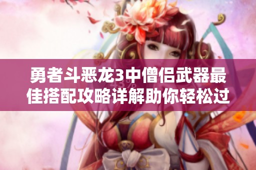 勇者斗恶龙3中僧侣武器最佳搭配攻略详解助你轻松过关