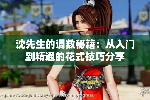 沈先生的调数秘籍：从入门到精通的花式技巧分享