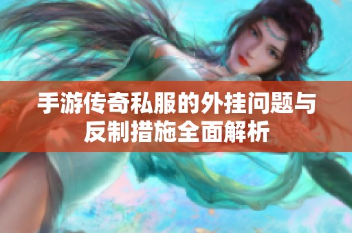 手游传奇私服的外挂问题与反制措施全面解析