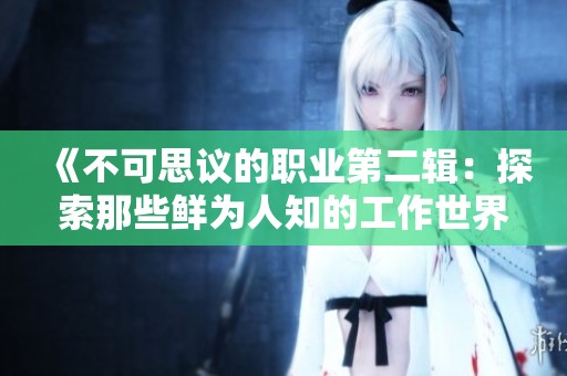 《不可思议的职业第二辑：探索那些鲜为人知的工作世界》