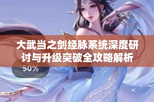 大武当之剑经脉系统深度研讨与升级突破全攻略解析