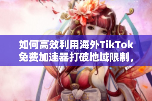 如何高效利用海外TikTok免费加速器打破地域限制，享受全球精彩内容