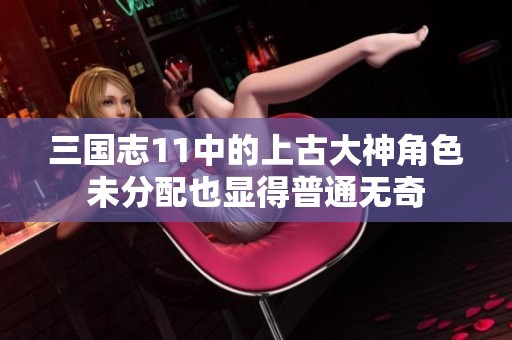 三国志11中的上古大神角色未分配也显得普通无奇