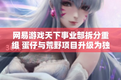 网易游戏天下事业部拆分重组 蛋仔与荒野项目升级为独立事业部