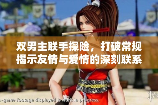 双男主联手探险，打破常规揭示友情与爱情的深刻联系