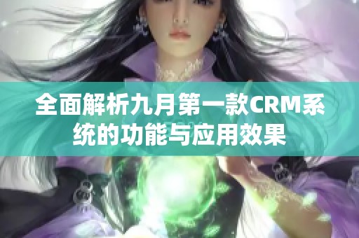 全面解析九月第一款CRM系统的功能与应用效果