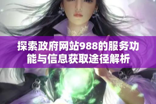 探索政府网站988的服务功能与信息获取途径解析