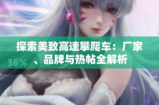 探索美致高速攀爬车：厂家、品牌与热帖全解析