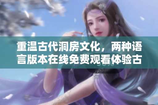 重温古代洞房文化，两种语言版本在线免费观看体验古典浪漫情怀