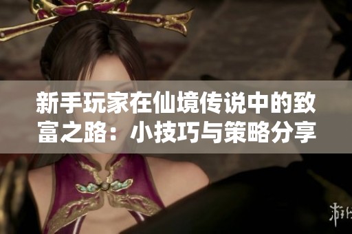 新手玩家在仙境传说中的致富之路：小技巧与策略分享