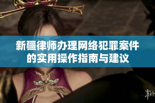 新疆律师办理网络犯罪案件的实用操作指南与建议
