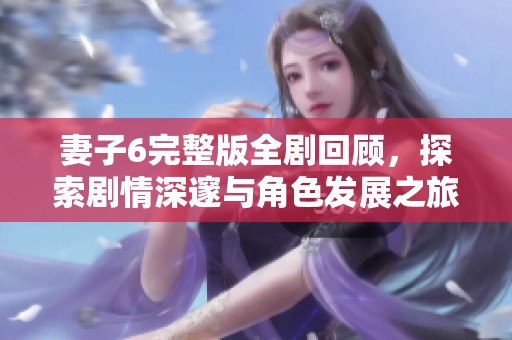 妻子6完整版全剧回顾，探索剧情深邃与角色发展之旅